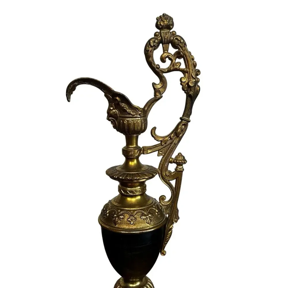 Vintage Ornate 17” Tall Large Brass Ewer Urn Candle Holder Decor *Read*